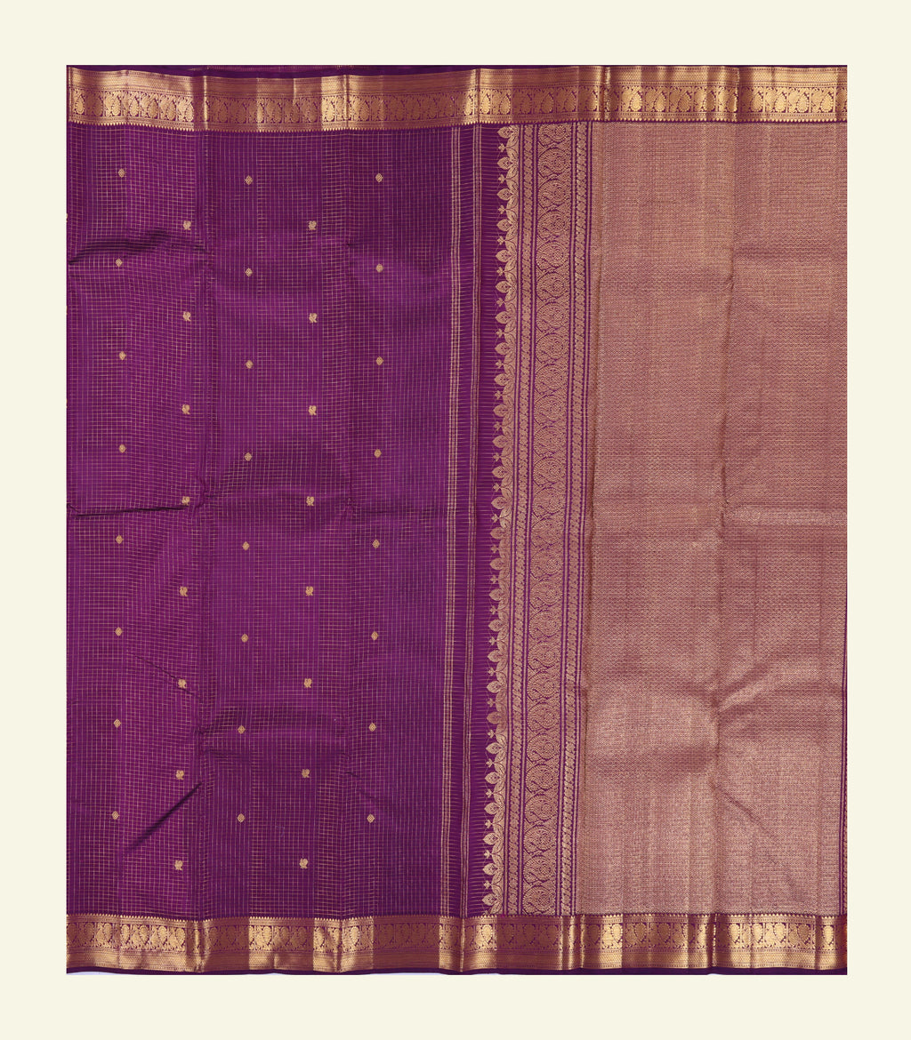 Checkered Handloom Silk Saree