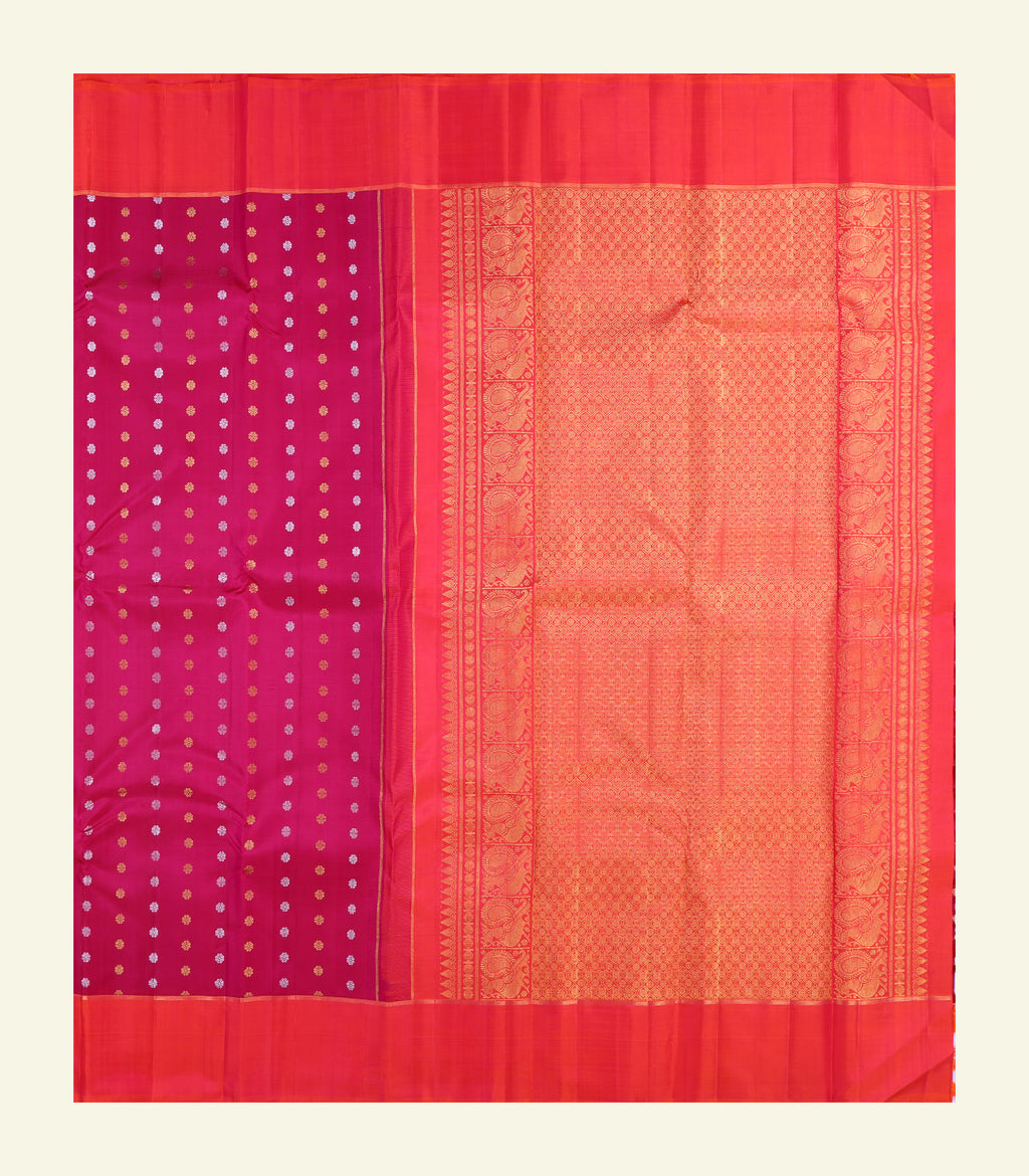 Magenta Handloom Silk Saree