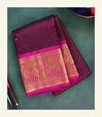Oosi Checkered Handloom Silk Saree