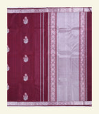 Maroon Handloom Silk Saree
