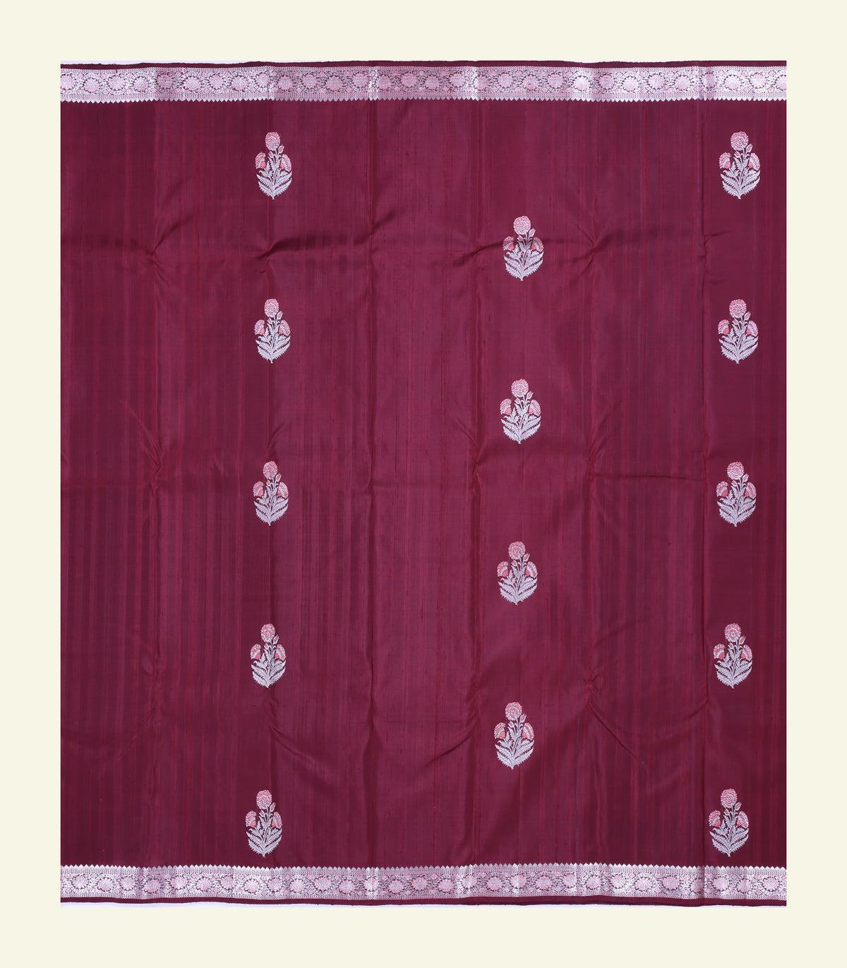 Maroon Handloom Silk Saree