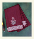 Maroon Handloom Silk Saree
