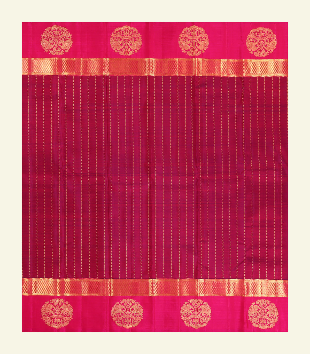 Maroon Handloom Silk Saree