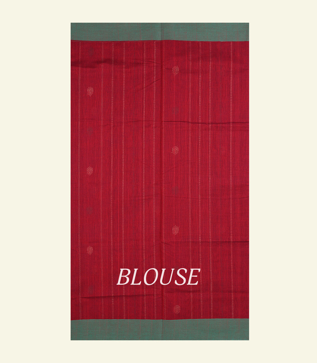 Maroon Handloom Cotton Saree