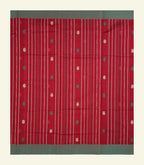 Maroon Handloom Cotton Saree