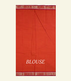 Red Plain Cotton Saree