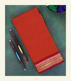 Red Plain Cotton Saree