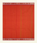 Red Plain Cotton Saree
