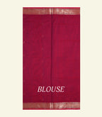 Maroon Kili Butta Handloom Cotton Saree