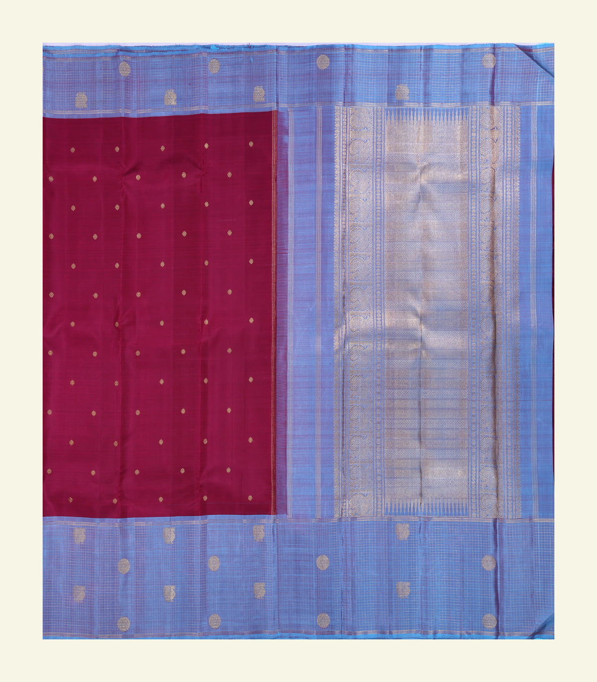 Maroon Handloom Silk Saree