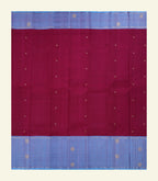 Maroon Handloom Silk Saree
