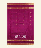 Checkered Magenta Handloom Silk Saree