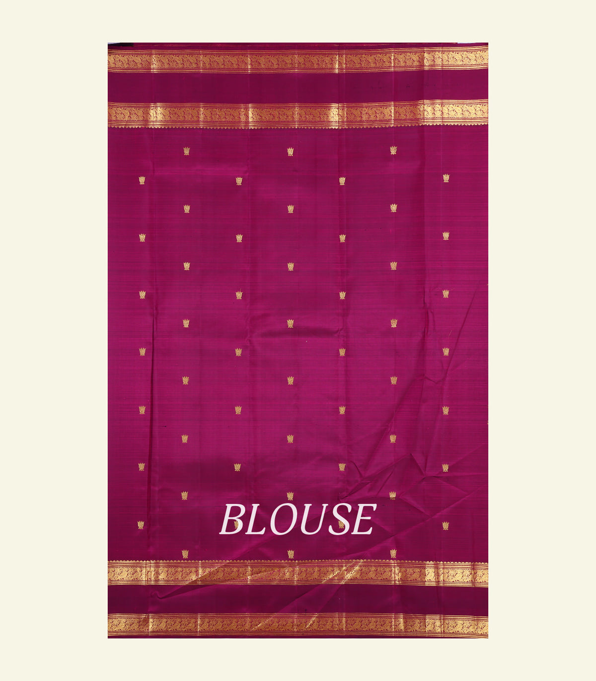 Checkered Magenta Handloom Silk Saree