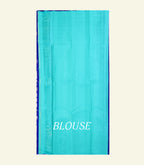 Blue Checkered Handloom Silk Saree