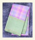 Multicolour Checkered Handloom Silk Saree