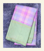 Multicolour Checkered Handloom Silk Saree