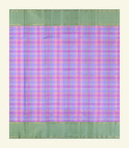 Multicolour Checkered Handloom Silk Saree