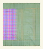 Multicolour Checkered Handloom Silk Saree
