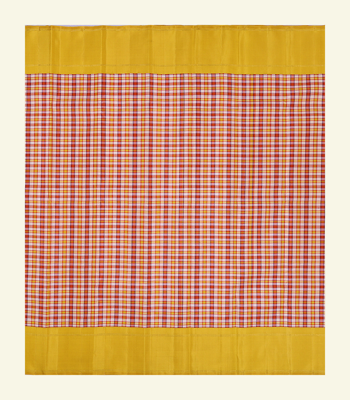Multicolour Checkered Handloom Silk Saree