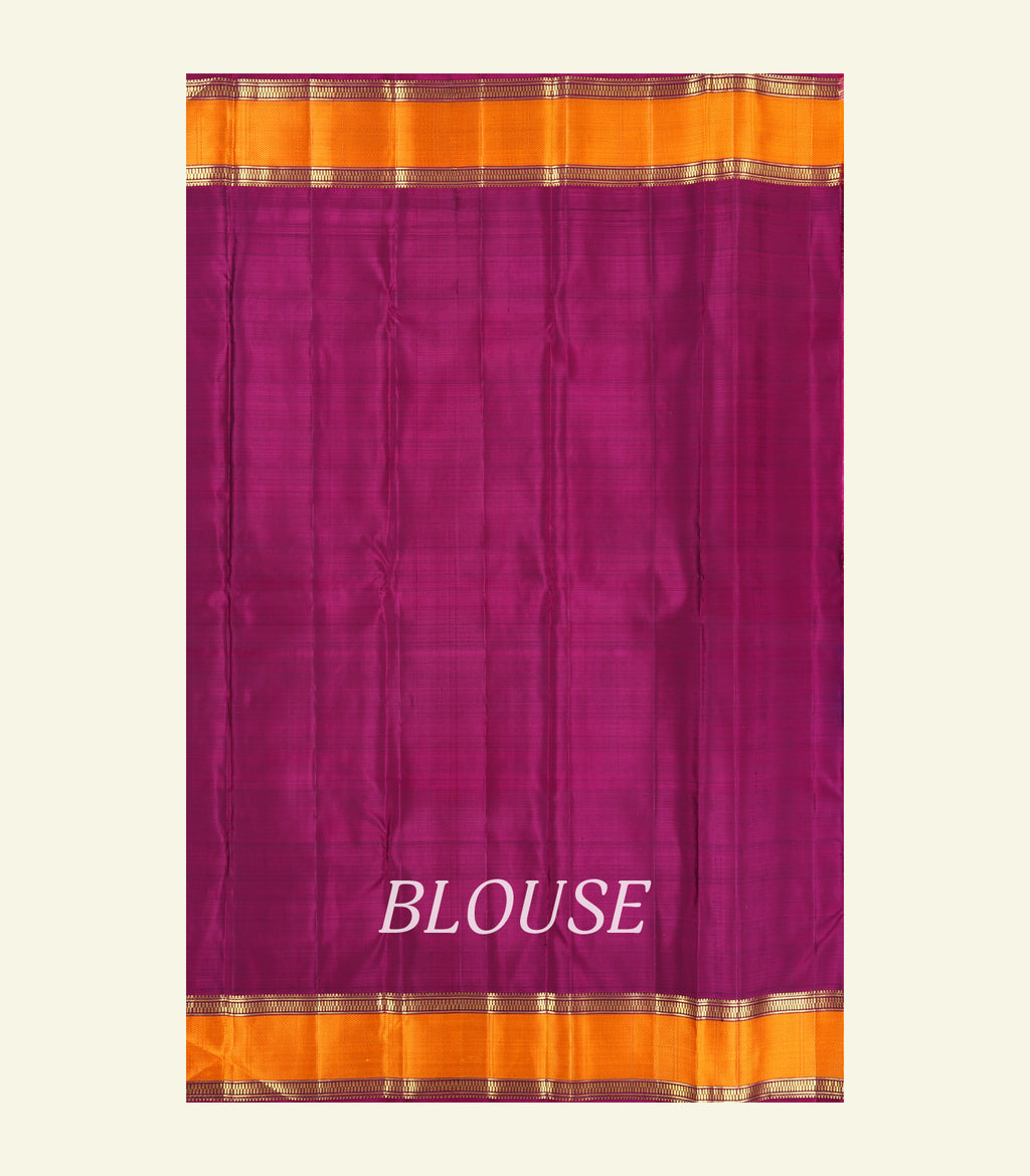 Navy Blue Handloom Silk Saree