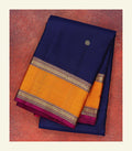 Navy Blue Handloom Silk Saree