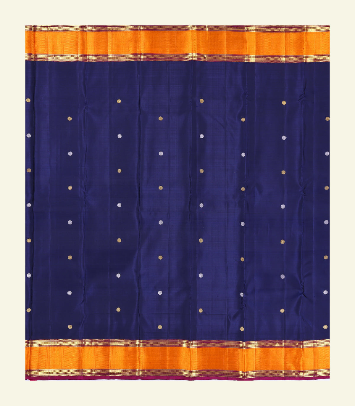 Navy Blue Handloom Silk Saree