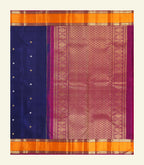 Navy Blue Handloom Silk Saree