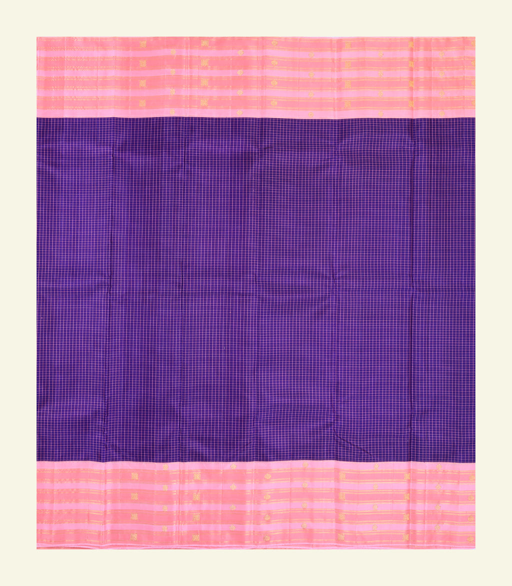 Checkered Handloom Silk Saree