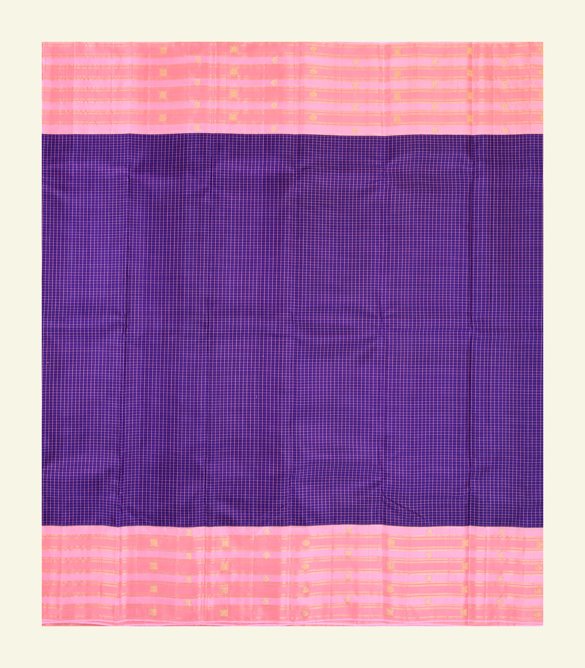 Checkered Handloom Silk Saree