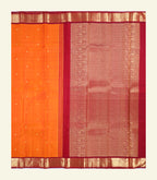 Orange Geti Pet Handloom Silk Saree