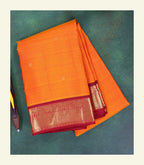 Orange Geti Pet Handloom Silk Saree