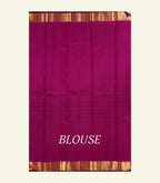 Orange Checkered Handloom Silk Saree