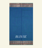 Peacock Blue Handloom Cotton Saree