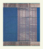 Peacock Blue Handloom Cotton Saree