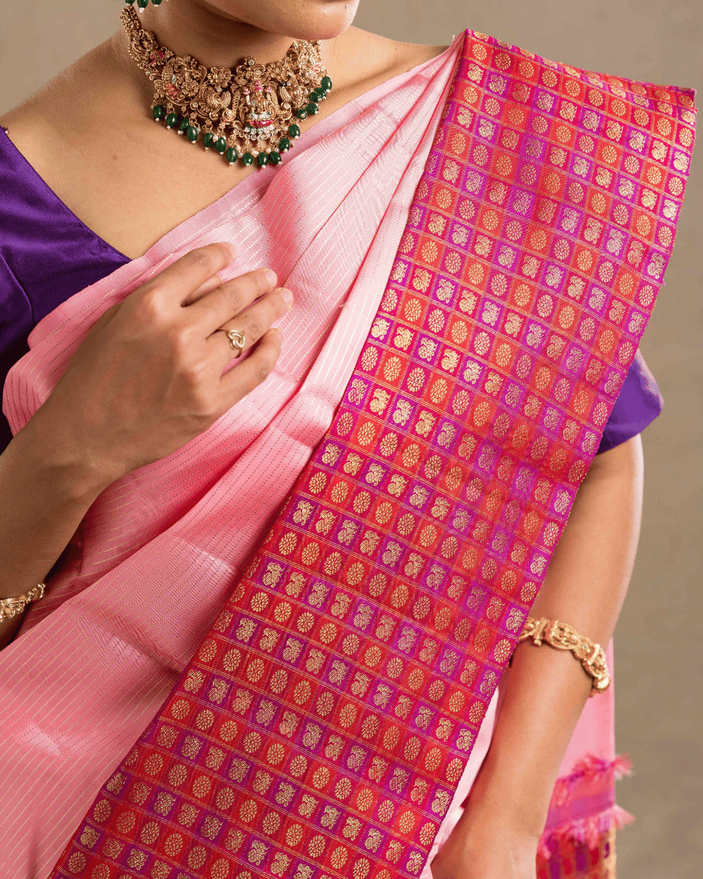 Korvai Handloom Silk Saree