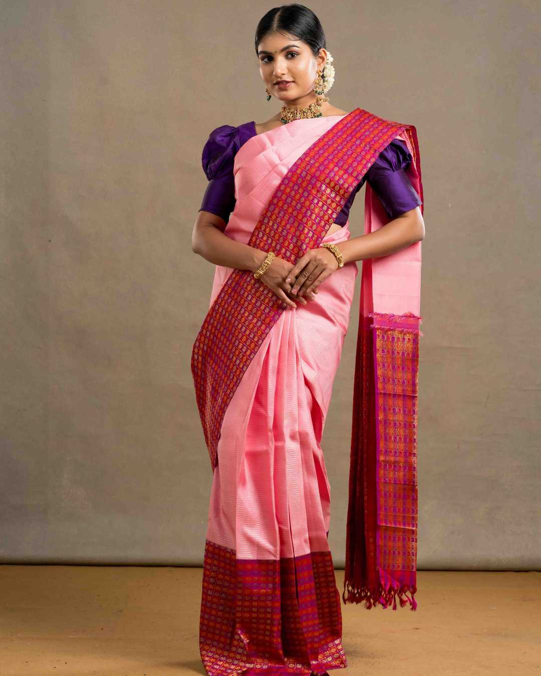 Korvai Handloom Silk Saree