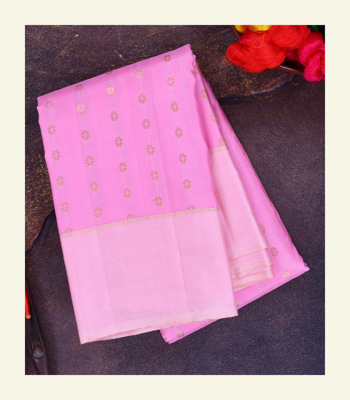Pink Handloom Silk Saree