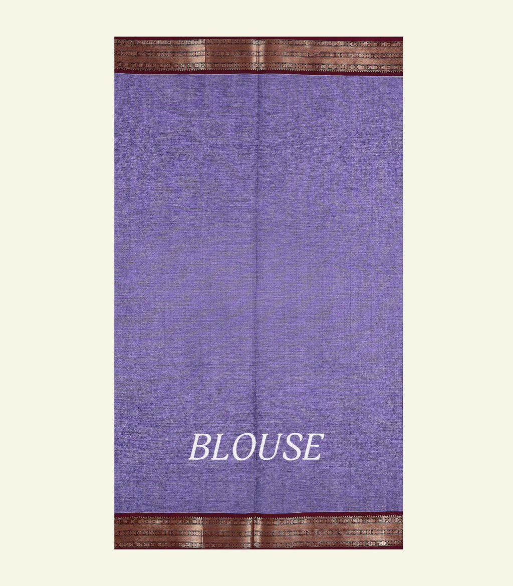 Lavender Handloom Cotton Saree
