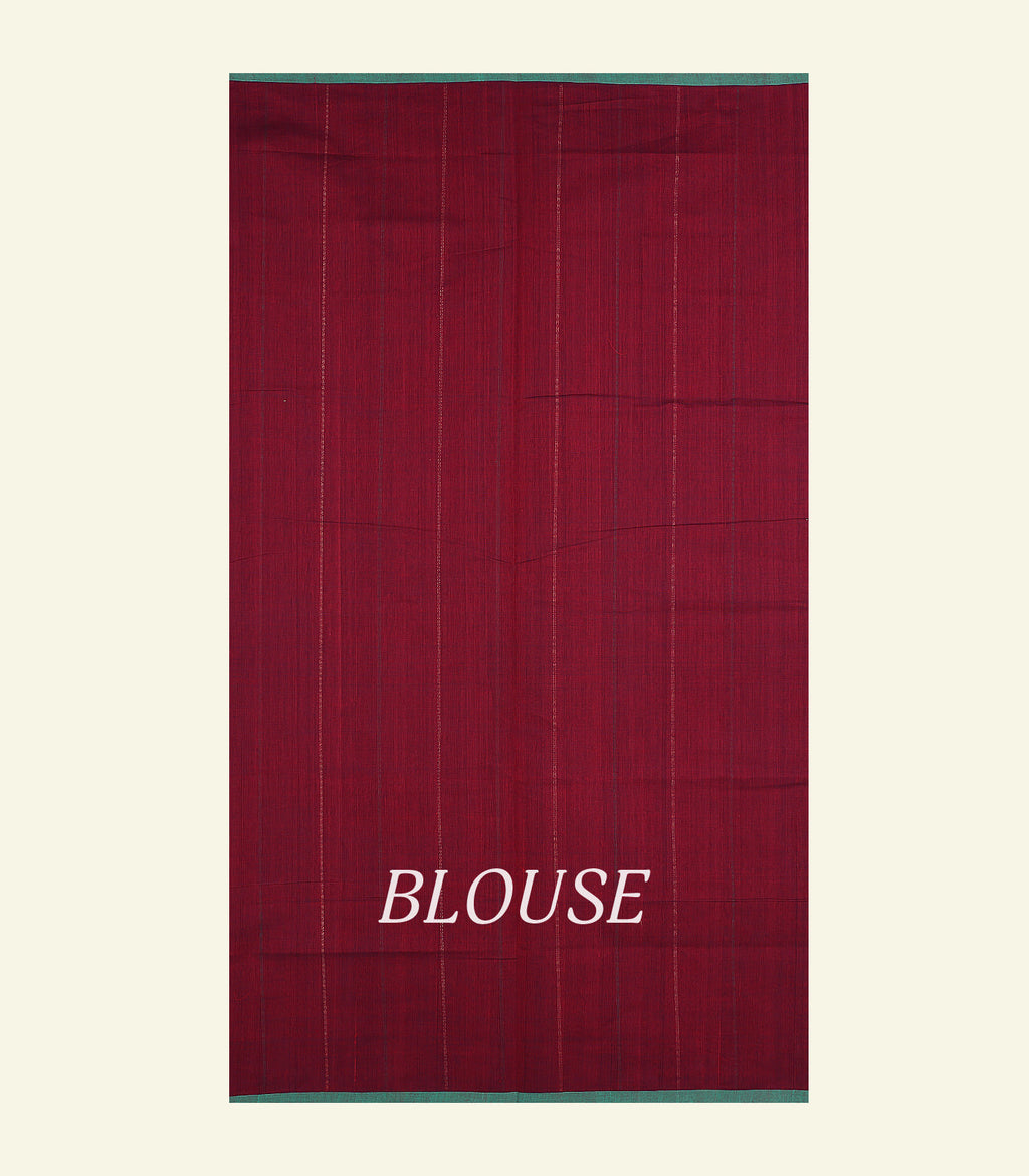 Red Handloom Cotton Saree