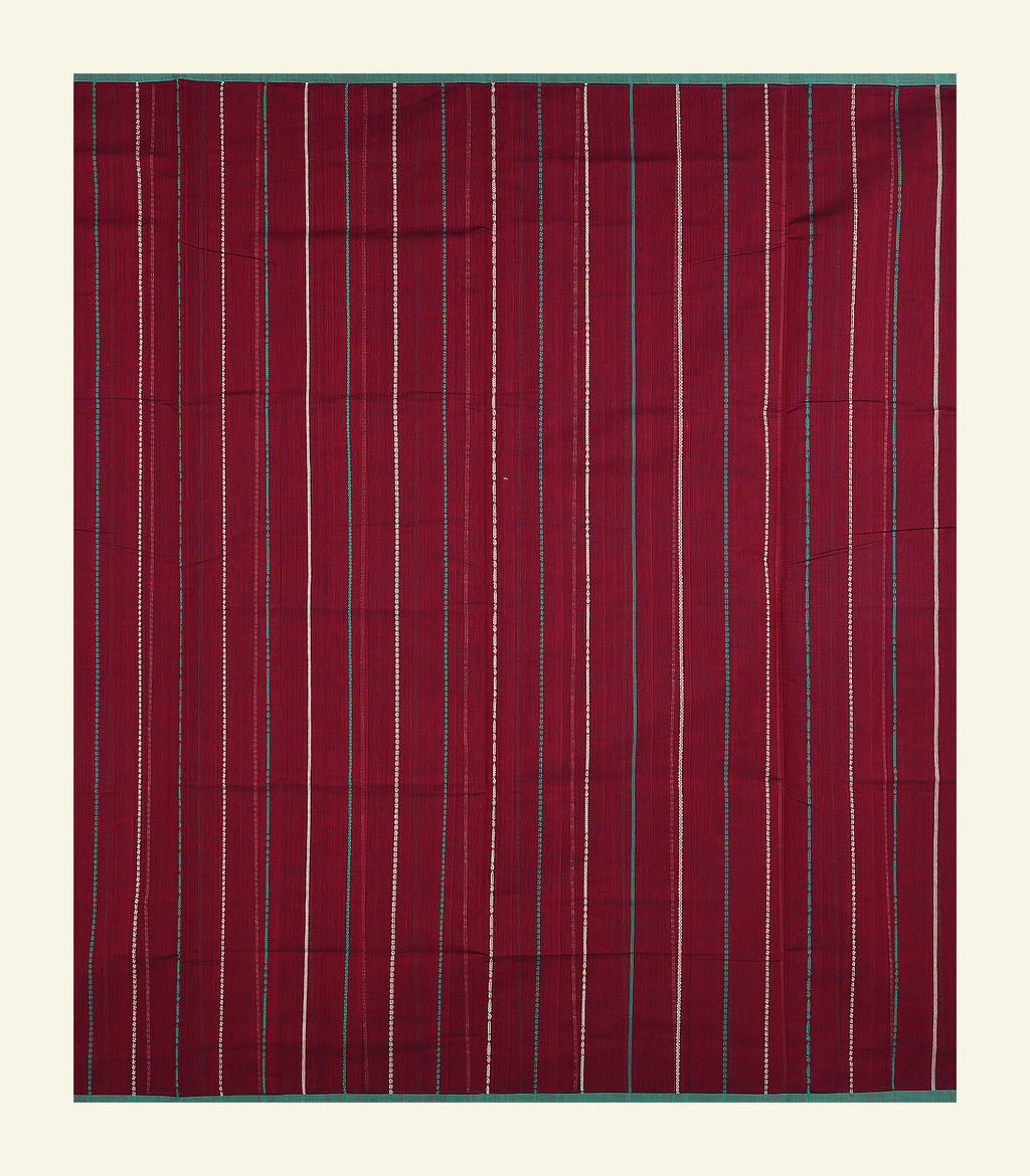 Red Handloom Cotton Saree