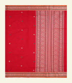 Brick Red Handloom Cotton Saree