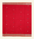 Brick Red Handloom Cotton Saree
