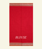 Brick Red Handloom Cotton Saree