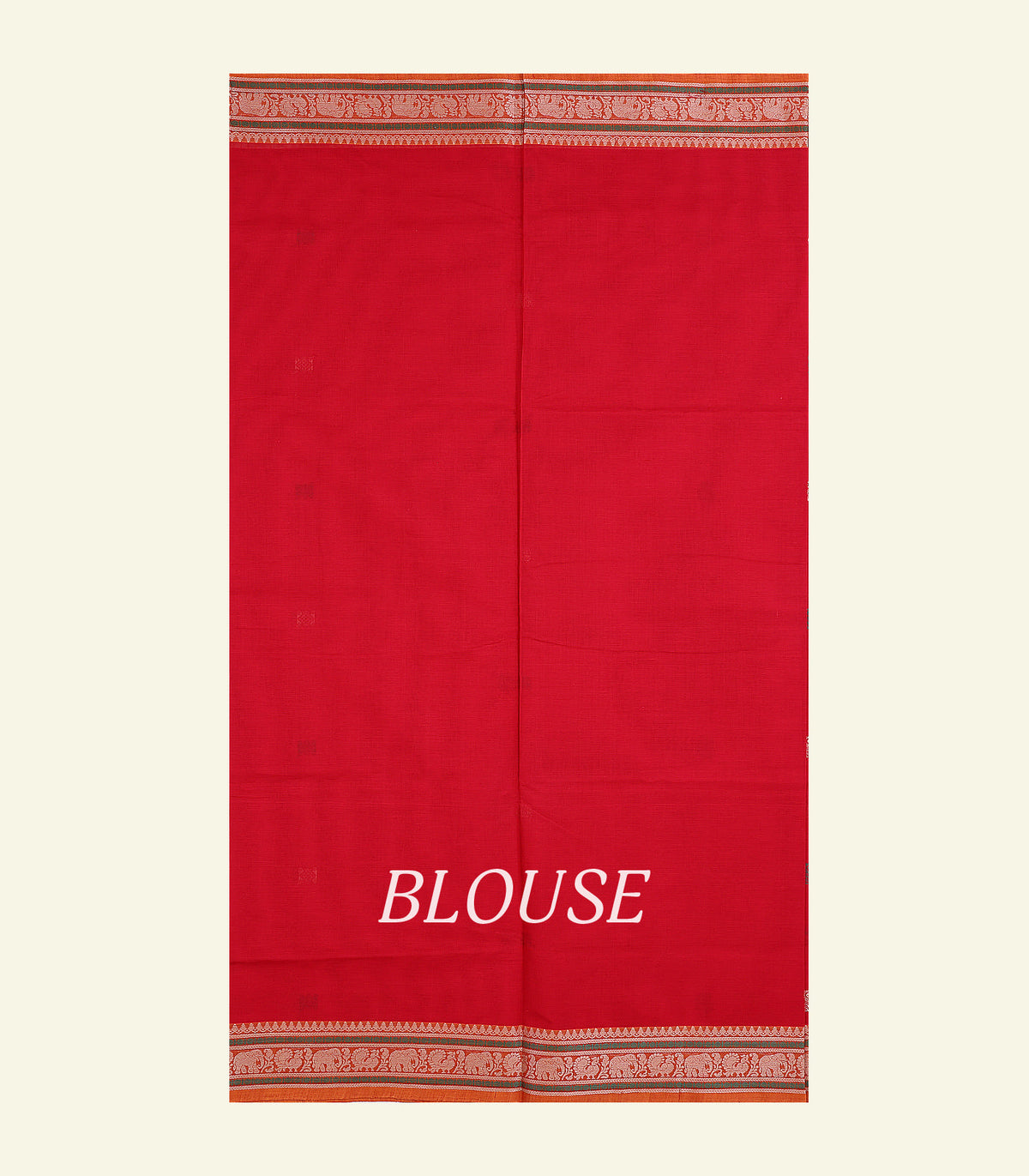 Brick Red Handloom Cotton Saree