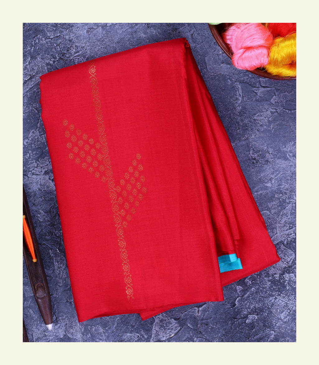 Red Handloom Silk Saree