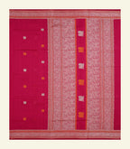 Ruby Red Handloom Cotton Saree
