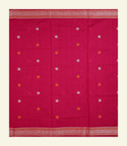 Ruby Red Handloom Cotton Saree