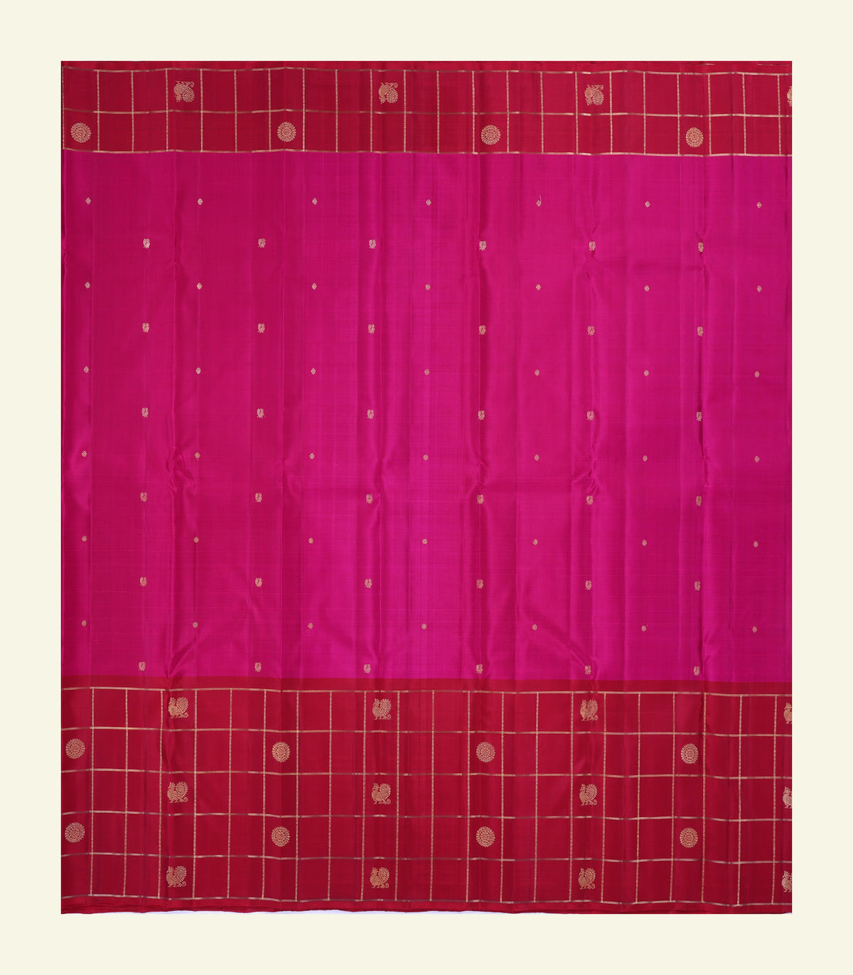 Rani Red Handloom Silk Saree