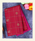 Rani Red Handloom Silk Saree