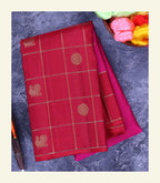 Rani Red Handloom Silk Saree
